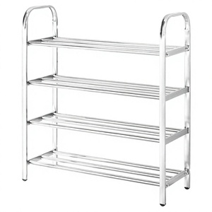 Étagère à chaussures moderne en métal à 4 niveaux, mobilier domestique pour salon, chambre à coucher, hôtel - Product Image 4