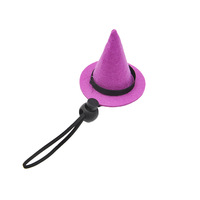 Chapeau d'Halloween doux FifiGo pour animaux de compagnie - Mini chapeau de sorcière avec jupe en filet pour lézards et petits animaux