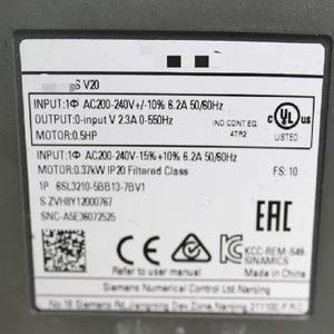 <span class=keywords><strong>1</strong></span> Stück Brandneues Original V20 6sl3210-5bb13-7bv1 6sl3 210-5bb13-7bv1 Fs10 SPS Industrielle Automatisierung - Product Image 3