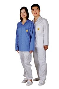<span class=keywords><strong>ESD</strong></span> ملابس واقية من الاستاتيكيه بيضاء زرقاء اللون آمنة صحية ملابس للمستودعات غرف الأبحاث عامل سموك مخصص - Product Image 4