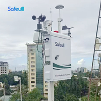 Système de surveillance de la qualité de l'air Safewill ES80A-A6, station de surveillance de la qualité de l'air atmosphérique (poussière/O3/NO2/SO2/CO) avec accès cloud