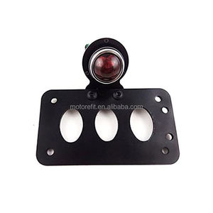 Motorefit de la motocicleta de freno negro corriendo luz trasera lado Vertical de montaje en el <span class=keywords><strong>soporte</strong></span> de la placa de matrícula - Product Image 3