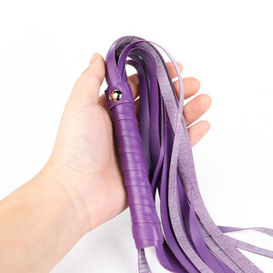 Petite fouet en cuir pour entraînement SM, couleurs noir, rouge, rose, violet, jouet unisexe pour jeux de rôle - Product Image 3