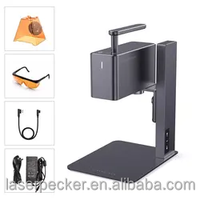 Petit graveur laser pour LP2 Basic 5W 450nm Diode bleue Graveur portable pour bois, pierre, cuir, acrylique, caoutchouc, bricolage