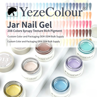 Gel colorant pour ongles en pot, texture siropeuse, pigment riche, qualité salon, marque privée OEM ODM, pour commande en gros