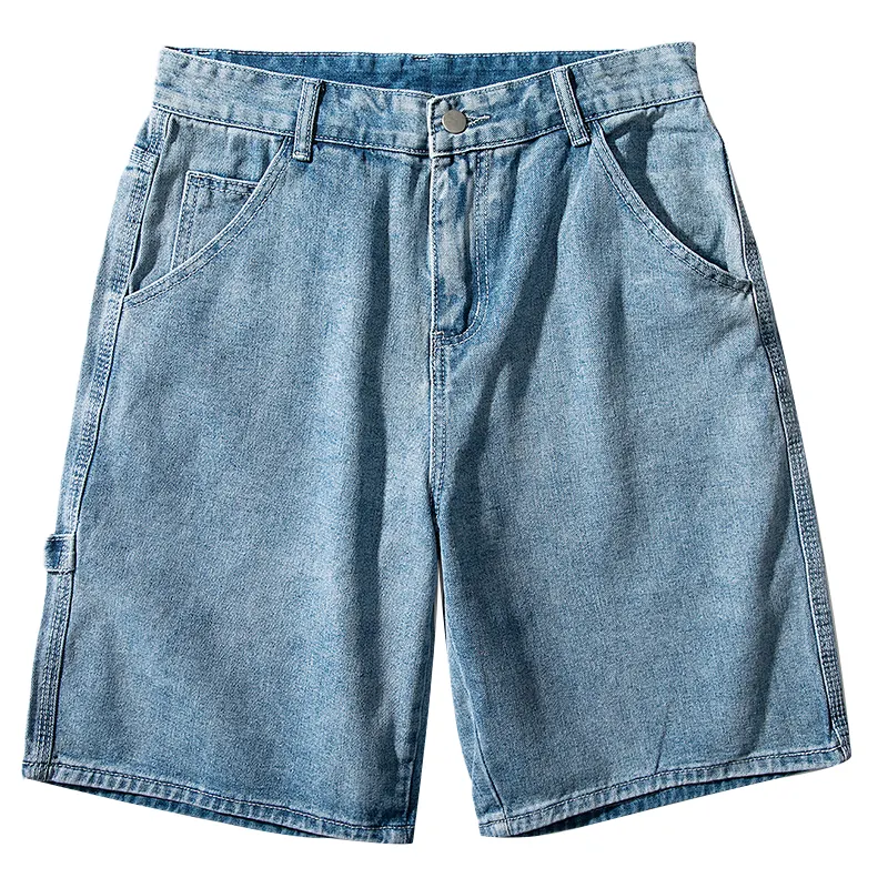 Zomer Nieuwe Mannen Mode Stretch Causale Korte Jeans Denim Shorts Blauw Zwart Denim Zweren Heren Shorts