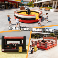 Ride Bull Bouncer Jeux mécaniques gonflables Rodeo 16ft Grand équipement de divertissement en plein air Adultes Riding Machine