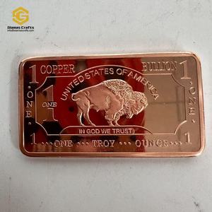 Logo personalizzato 1 oz 999 raffinati lingotti di rame bufalo monete barrette - Product Image 2