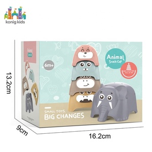 Jouets pour bébés Konig Kids, gobelets empilables pour tout-petits, blocs empilables pour nourrissons, <span class=keywords><strong>jeu</strong></span> de tri pour le <span class=keywords><strong>bain</strong></span>, jouets d'empilage pour bébés - Product Image 5