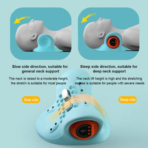 Masajeador de cuello <span class=keywords><strong>Cervical</strong></span> Estiramiento Masaje Almohada Terapéutico Vibrador Cuello Espalda Camilla <span class=keywords><strong>para</strong></span> el dolor - Product Image 4