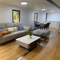 Maison conteneur extensible pratique, prête à vivre, petites villas avec 3 chambres, cuisine et toilettes