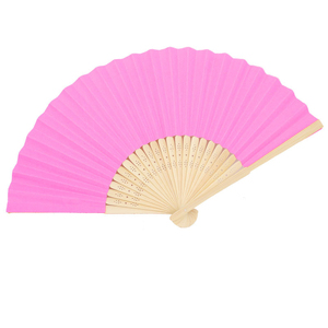 Éventail pliant artisanal en bambou blanc peint à la main, idéal pour les mariages, les fêtes et la décoration intérieure - Product Image 3