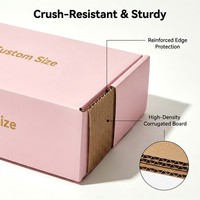 Boîte à biscuits rose personnalisée avec logo en feuille d'or, avec inserts séparateurs, 6 compartiments, boîte d'emballage en papier pour pâtisserie, biscuits, cadeaux, qualité alimentaire