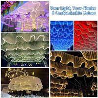 Bande lumineuse de plafond effet voile, lumière blanche toutes saisons pour restaurants, bars, mariages, cafés, maisons d'hôtes