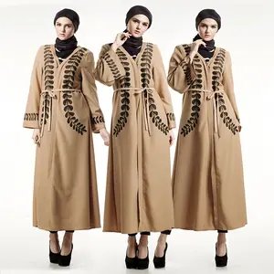 2022 new design Kimono Dress for Women Muslim Solid 3 Layers Open Abaya Dubai Turkey Arab Oman Islamic Clothing Abaya