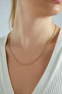 Rinntin <span class=keywords><strong>SC</strong></span> 18K Vergoldete <span class=keywords><strong>925</strong></span> Silberkette Halskette Ranken-Twist Figaro-Kette Wasserfeste Halskette Zarte Kette für Damen und Herren - Product Image 5