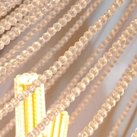 Grand lustre moderne de luxe en cristal doré avec éclairage LED à intensité variable pour escalier et décoration de villa/hôtel, température de couleur 3 tons