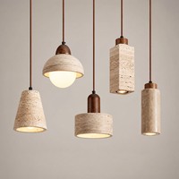 Mini suspension en résine imitation travertin, lampe suspendue LED blanc chaud pour chambre, îlot de cuisine, chevet