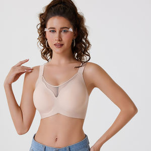 Женские бесшовные бюстгальтеры: комфортный бюстгальтер без косточек, с полной поддержкой, пуш-ап, больших размеров, с V-образным вырезом, для сна, топ-бюстгальтер, большие размеры - Product Image 4