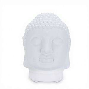 Creative <b>Ceramic</b> Buddha Head Aroma <b>Diffuser</b> 100Ml Led Light Usb Powered Home Desktop Humidifier - Product Image 5