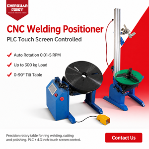 PLC Touch Screen CNC <b>Welding</b> Positioner, Tilting Turntable, Welder Linkage, Optional Chuck & Torch Stand for Circular <b>Welding</b> - Product Image 1