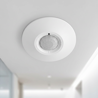 Détecteur de mouvement PIR Wi-Fi intelligent Tuya à montage au plafond, portée de détection de 10 m, stroboscope