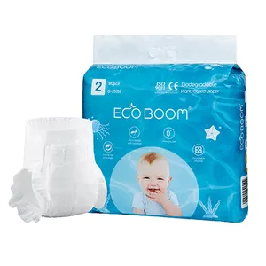 Baby Organic Diapers ECO BOOM Newborn Bamboo Inserts Diaper Ecological Organic And 100% Biodegradable Baby Nappies Of Manufacturer