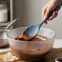 En gros Cuillère-spatule en silicone jetable sans BPA, spatule à riz, cuillère de mélange large, spatule antiadhésive pour purée de pommes de terre, pâtes épaisses et sauces