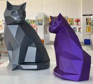 Oem Odm statua in acciaio inox sculture poligonali Doberman <span class=keywords><strong>Pitbull</strong></span> Gorilla pastore Gamedog gatto pantera - Product Image 3