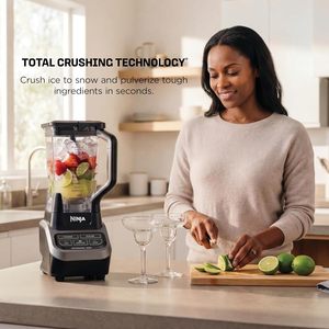 Mixeur professionnel Ninja 1000 W, broyeur de glace léger et machine à smoothies, pichet en plastique de 72 oz, noir/gris BL610 - Product Image 3