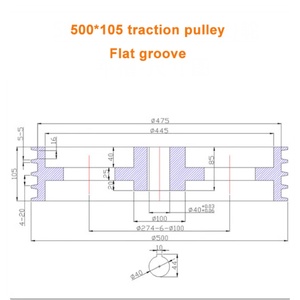 รอกสายไฟฟ้าแบบร่องเดี่ยว D500 ผลิตจากโลหะผสมเคลือบเซรามิก - Product Image 2