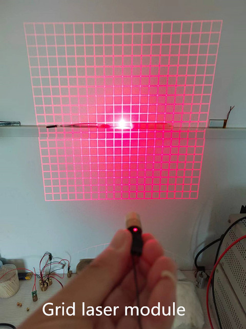 XPL-Grid650R100 Diode 650nm Red 57 Degree Grid Laser Illumination Module 100mw 3.0V Easy Operate New 1 Year Warranty Facial