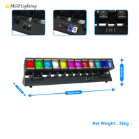Barre de lumière LED mobile 12x60W RGBW 4-en-1 Strobe Beam Wash DMX512 avec Zoom Pixel pour DJ, Mariages, Concerts et Éclairage Scénique