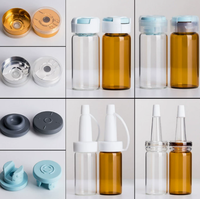 Flacons en verre à col serti ronds, impression OEM pour contenants de produits cosmétiques