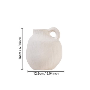 Jarrón de Cerámica Artesanal MSH Estilo Wabi Sabi <span class=keywords><strong>con</strong></span> Textura Tallada para Flores <span class=keywords><strong>Secas</strong></span>, Decoración de Recibidor - Product Image 6