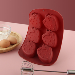 Molde <span class=keywords><strong>Jumbo</strong></span> de silicona de fresa para dulces, pasteles, jabón, chocolate, cubitos de hielo, gelatina, cupcakes - Product Image 1