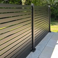 Kit de Valla de Aluminio, Paneles Modulares, Postes, Herrajes, Valla de Seguridad para Jardín, Recubierta de Polvo, Resistente a la Oxidación, Fácil Instalación, Venta al Por Mayor
