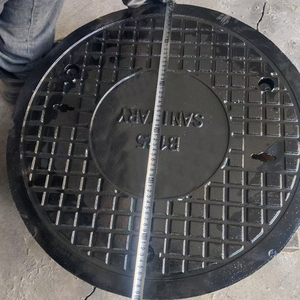 Lichtgewicht gietijzeren putdeksels fabrikanten EN124 B125 ronde putdeksel klassiek sluitsysteem scharnier - Product Image 2