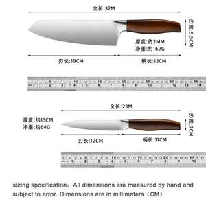 Cuchillo de Cocina Japonés de Acero Inoxidable, Cuchillo de Chef de Doble Uso para Picar, Cortar y Rebanar Carne - Product Image 6