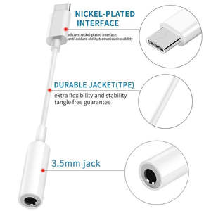 Puerto de conector USB tipo C a Cable de Audio hembra de 3,5mm, adaptador de altavoces para auriculares para iPhone, Samsung, Huawei, <span class=keywords><strong>xiaomi</strong></span> - Product Image 6