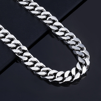Jinruiya Haute Qualité 12 mm Plaqué Or 18 Carats Solide Bijoux Hip Hop Kilo Acier Inoxydable Collier Chaîne Maille Cubaine Miami pour Hommes