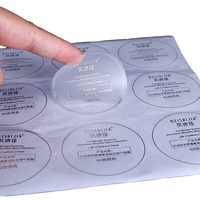 Rouleau d'étiquette en PVC d'autocollant en vinyle transparent auto-adhésif d'autocollants transparents étanches avec impression de logo personnalisé