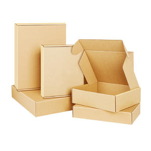 Grosir kotak kertas kustom laminasi Glossy kotak kaku bergelombang kulit sapi untuk kemasan Ekspres - Product Image 2