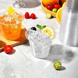 Popular desechable 12oz 16oz 20oz PET vasos de plástico tapas pajitas logotipo personalizado tazas de postre para Boba café helado jugo Bebidas frías - Product Image 6