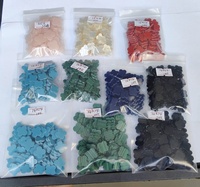 Malachite verte naturelle, agate bleue, rouge, noire, coquille blanche, œil de tigre, trèfle à quatre feuilles, pierre de trèfle pour bracelet de bijoux