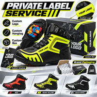 Bottes de moto personnalisées OEM/ODM avec logo, chaussures de motard montantes pour la ville, pointures EU 37-48, marque privée OEM