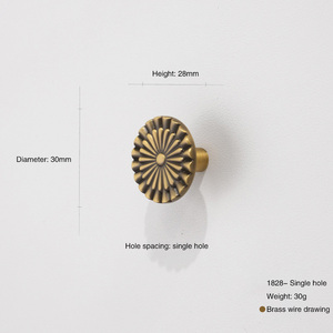 Tiradores pequeños semicirculares de bronce para armarios, cajones y puertas de guardarropas, herrajes arquitectónicos simétricos para sala de estar - Product Image 6