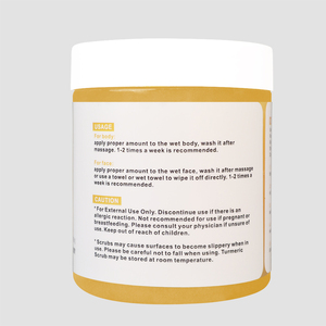 Exfoliante natural nutritivo hidratante de alta calidad, exfoliante corporal para pies de cúrcuma, exfoliante de sal y piel de soufflé corporal y facial - Product Image 5