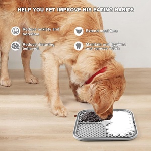 Wholesale Custom Dog Lick <b>Mat</b> Slow Cat Feeder Bowl <b>Large</b> Dog Food Plates Lick Pad Distraction <b>Mat</b> for Cat and Dogs - Product Image 4