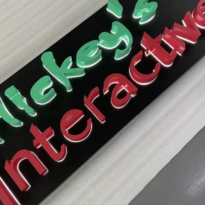 맞춤형 3D 리셉션 조명 글자 비즈니스 간판 LED 아크릴 페인트 백라이트 간판 블루투스 연결 앱 제어 - Product Image 2